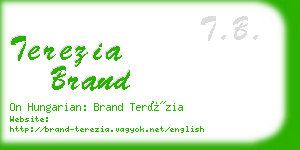 terezia brand business card